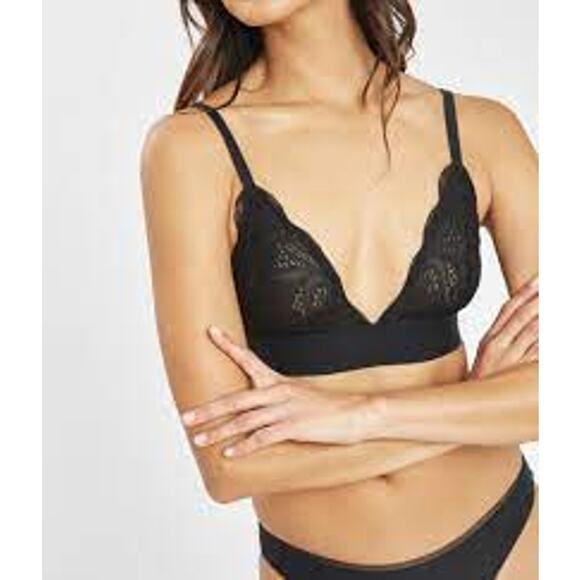 LIVELY Long Lined Bralette in Black Size Small S - Picture 2 of 5